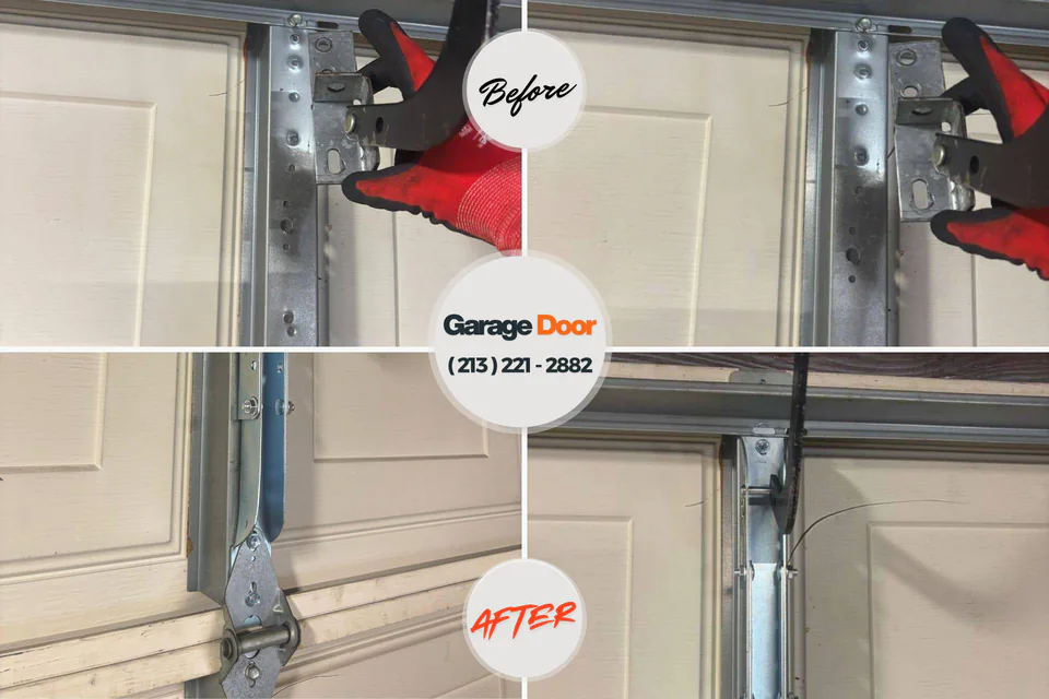 Before and after: garage door repair Forestville, MD